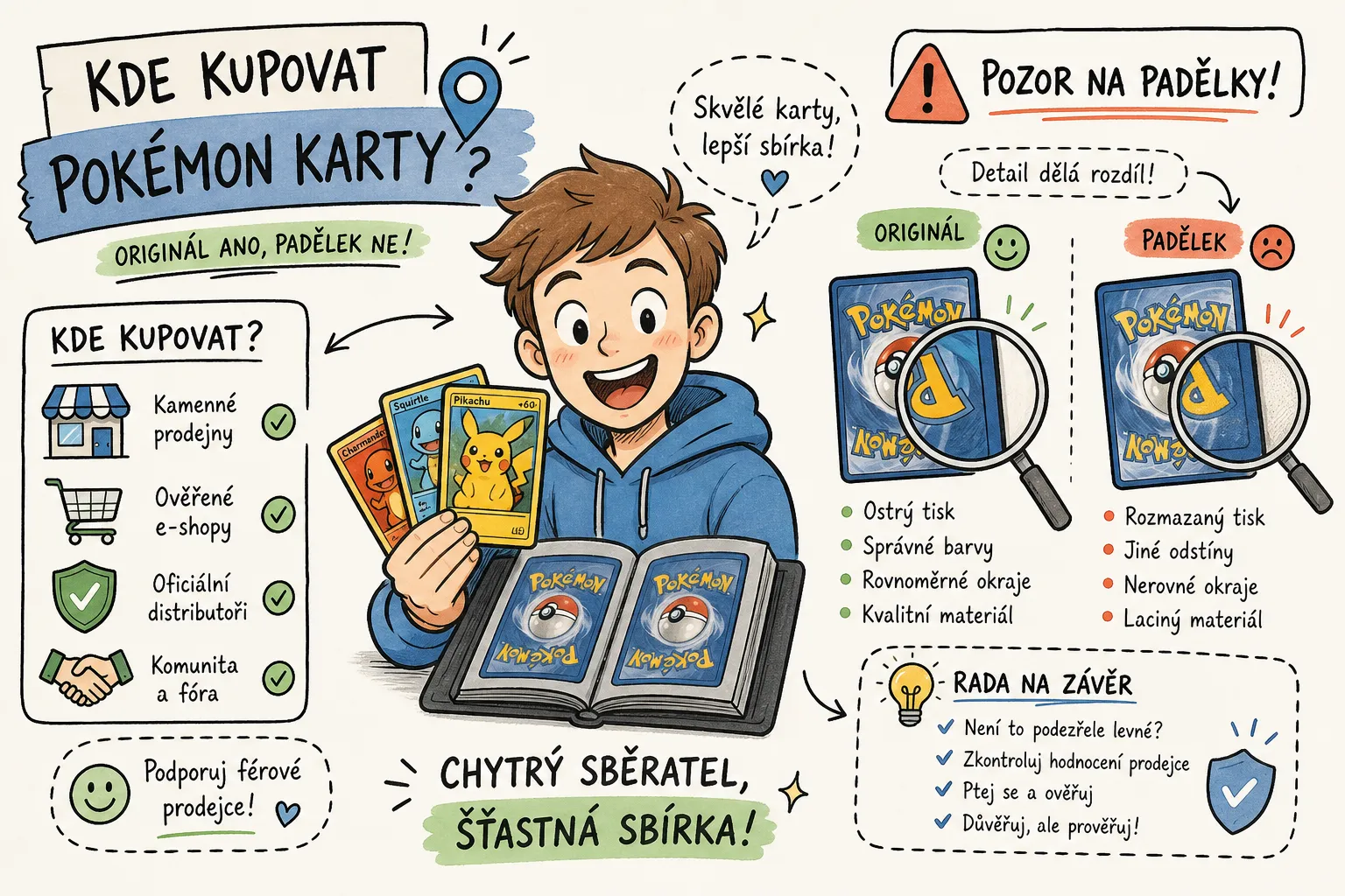 Kde sehnat Pokémon karty v ČR a nenatrefit na padělek